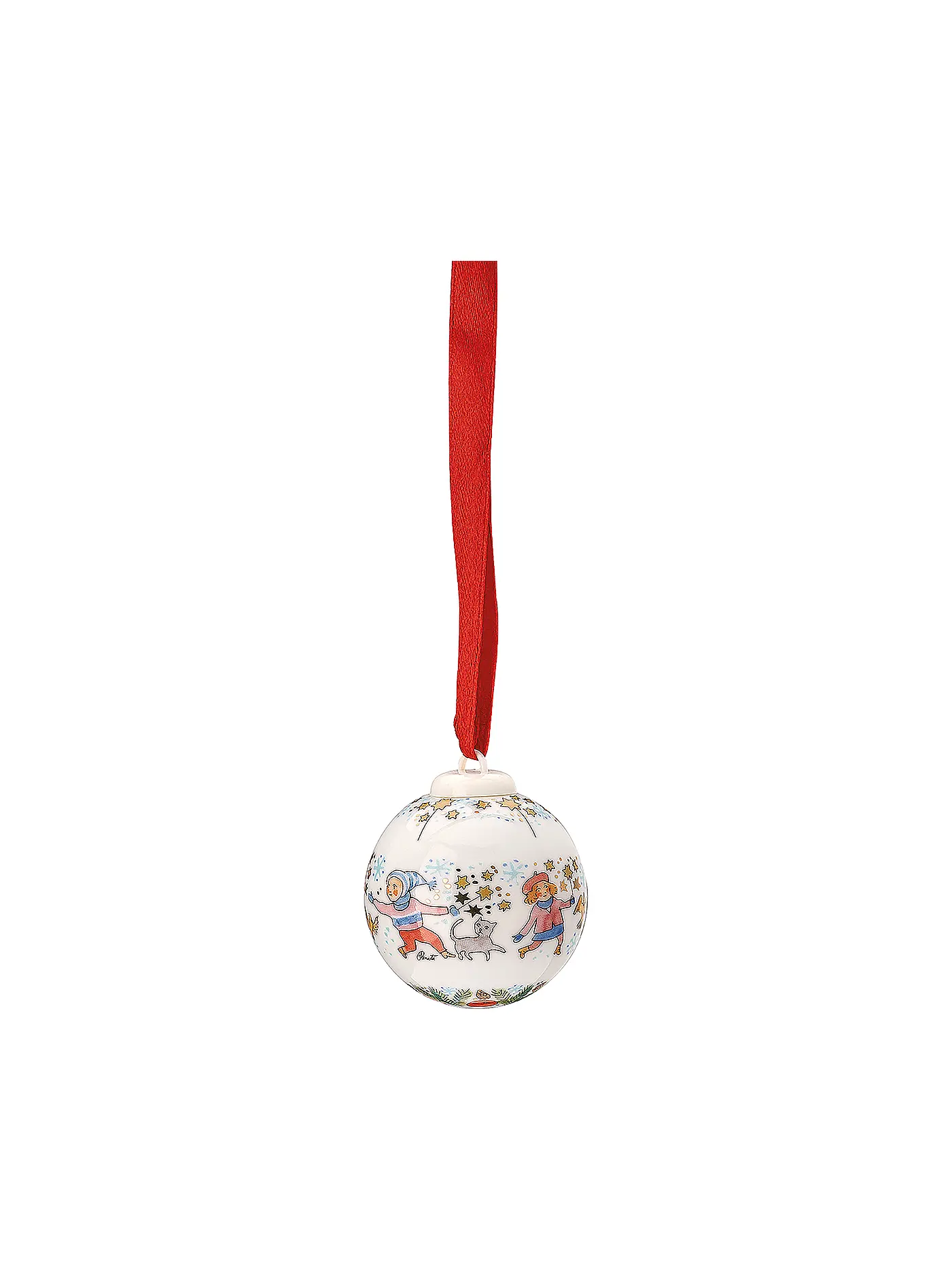 HUTSCHENREUTHER | Weihnachts Porzellan Mini Kugel Weihnachtsbaum | bunt